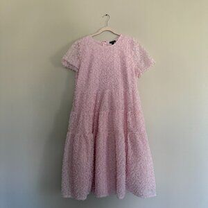 Halogen x Atlantic-Pacific Pink 3D Floral Tiered Dress Size 1x